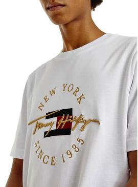 T-Shirt Tommy Hilfiger Icon Roundall Branco