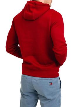 Sweat Tommy Hilfiger Logo Hoody Vermelho Homem