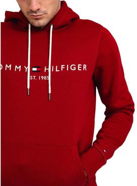 Sweat Tommy Hilfiger Logo Hoody Vermelho Homem