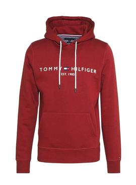 Sweat Tommy Hilfiger Logo Hoody Vermelho Homem