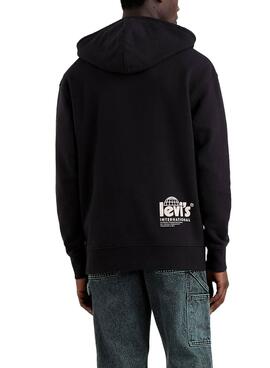 Sweat Levis Relaxed Graphic Poster Preto Homem