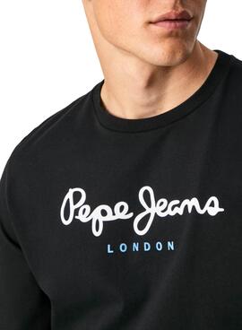 T-Shirt Pepe Jeans Eggo Long Preto para Homem