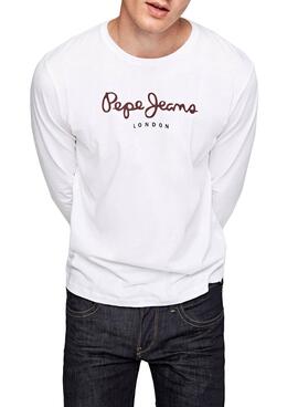 T-Shirt Pepe Jeans Eggo Long Branco para Homem