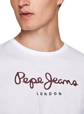 T-Shirt Pepe Jeans Eggo Long Branco para Homem