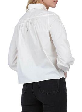 Camisa Naf Naf Evase Branco Para Mulher