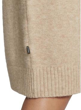 Vestido Superdry Funil Jeck Beige Para Mulher