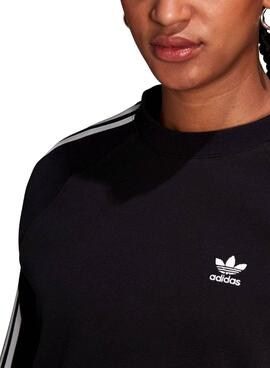 Sweat Adidas Cropped Preto Para Mulher