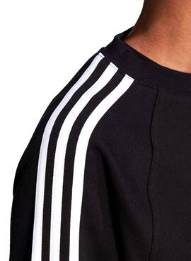 Sweat Adidas Cropped Preto Para Mulher