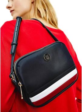 Bolsa Tommy Hilfiger Poppy Crossover Azul Marinho Mulher