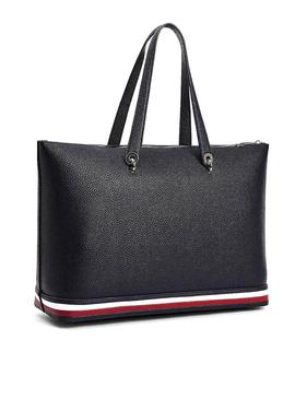 Bolsa Tommy Hilfiger Elemento Tote Azul Marinho Mulher