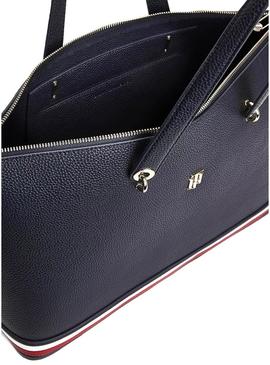 Bolsa Tommy Hilfiger Elemento Tote Azul Marinho Mulher