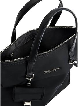 Bolsa Tommy Hilfiger Relaxado Tote Preto Para Mulher