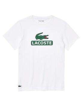 T-Shirt Lacoste Sport Logo Branco para Homem