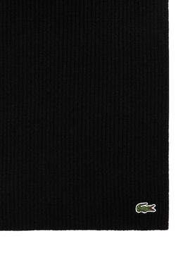Lenço de lã Lacoste Echarpe Preto Para Homem