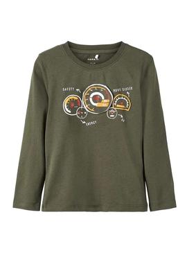 T-Shirt Name It Sten Verde para Menino