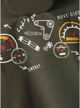 T-Shirt Name It Sten Verde para Menino