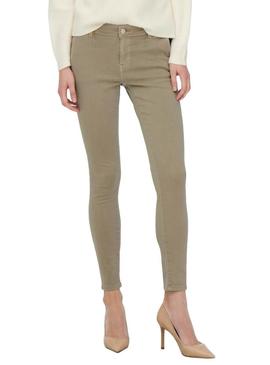 Calças Only Blush Chino Skinny Tostado Mulher