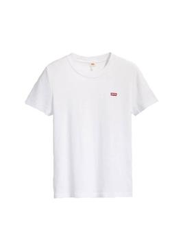 T-Shirt Levis Rib Baby Branco para Mulher