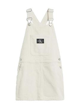 Macacão Calvin Klein Veludo cotelê Branco para Menina