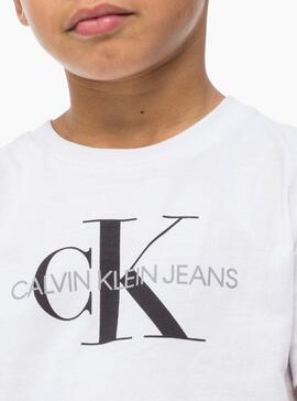 T-Shirt Calvin Klein Monogram Branco Menino