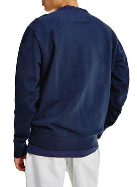 Sweat Tommy Jeans Assinatura Azul Marinho para Homem