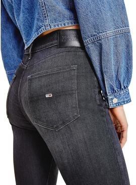 Jeans Tommy Jeans Sylvia Preto Mulher