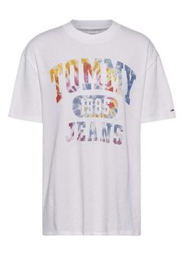 T-Shirt Tommy Jeans Tie Dye Oversized Para Mulher