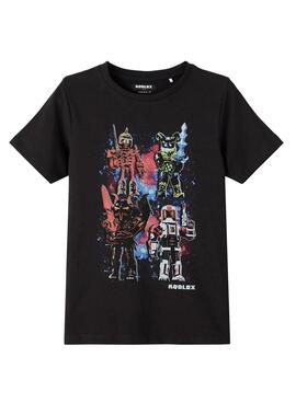 T-Shirt Name It Roblox Preto para Menino