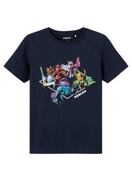 T-Shirt Name It Roblox Azul Azul Marinho para Menino