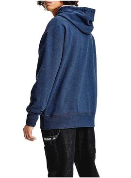 Sweat Tommy Jeans College Tie Dye Azul Homem