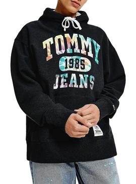 Sweat Tommy Jeans College Tie Dye Preto Homem