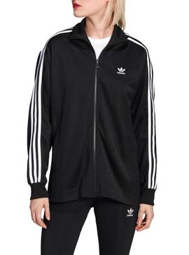 Sweat Adidas Track Preto Para Mulher