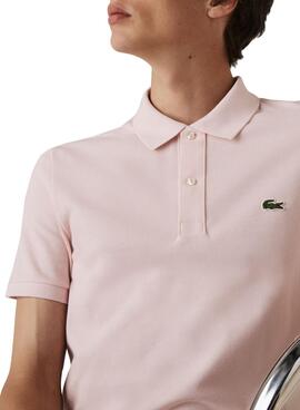 Polo Lacoste Slim Fit Rosa Para Homem