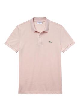 Polo Lacoste Slim Fit Rosa Para Homem