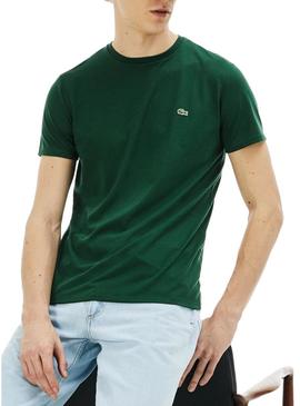 T-Shirt Lacoste Basico Verde Para Homem