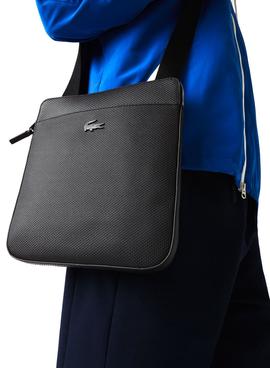 Bolsa Lacoste Chantaco Piel Preto Homens