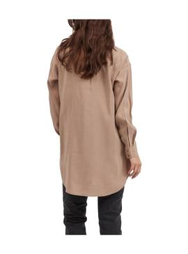 Camisa Vila Polinea Oversize Marron Para Mulher