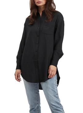 Camisa Vila Polinea Oversize Preto para Mulher