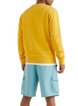 Sweat Tommy Jeans Corp Logo Amarelo Homem