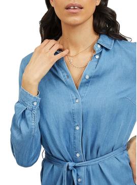 Vestido Vila Bista Denim Azul para Mulher