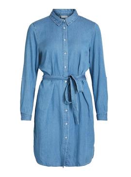 Vestido Vila Bista Denim Azul para Mulher