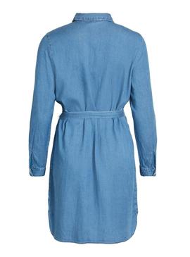 Vestido Vila Bista Denim Azul para Mulher