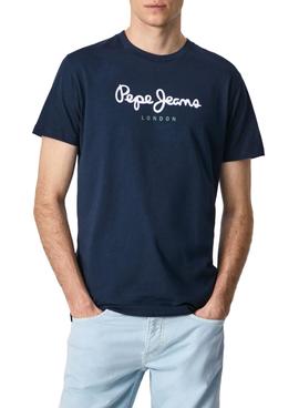 T-Shirt Pepe Jeans Eggo Azul Marinho para Homem