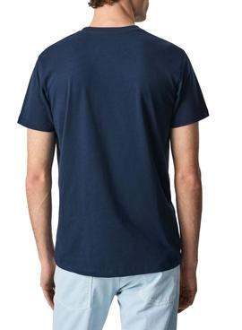T-Shirt Pepe Jeans Eggo Azul Marinho para Homem
