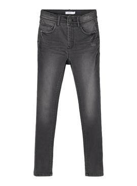 Jeans Name It Polly Skinny Cinza Menina