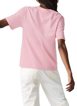 T-Shirt Lacoste TF5441 Rosa para Mulher