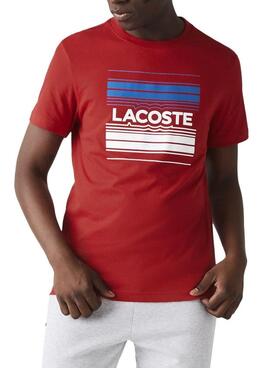T-Shirt Lacoste TH0851 Vermelho para Homem