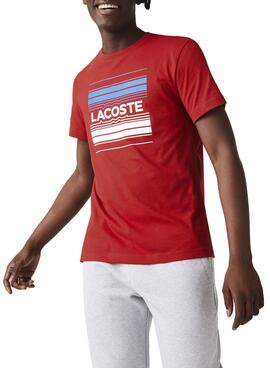 T-Shirt Lacoste TH0851 Vermelho para Homem