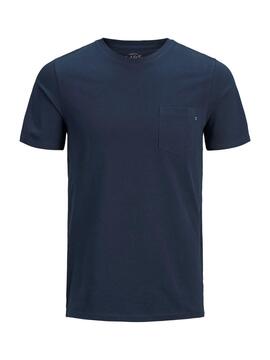 T-Shirt Jack and Jones Pocket Azul Marinho Menino