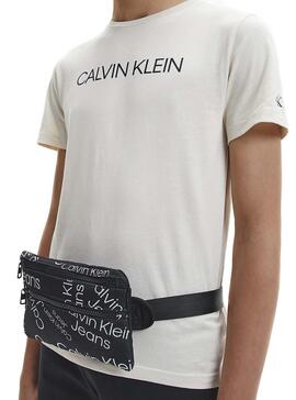 Bumbag Calvin Klein Stack Logo Preto para Crianças